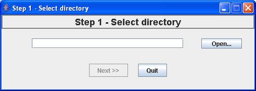 First step to rename files: select a directory