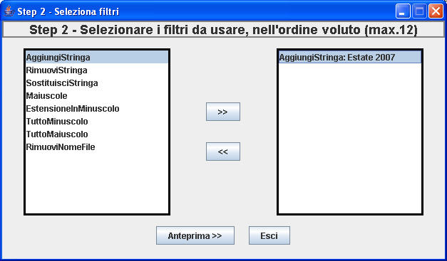 Schermata di VisualRinominaFile: per chi desidera rinominare i nomi di tutti i file contenuti in una cartella